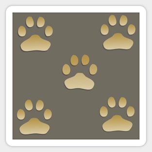 Paw print on grey Sticker